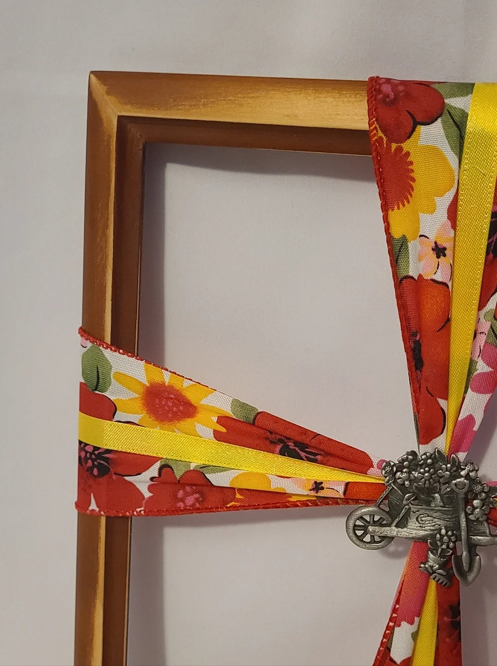 Frame Cross Art Floral Garden Theme Handmade